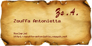 Zsuffa Antonietta névjegykártya